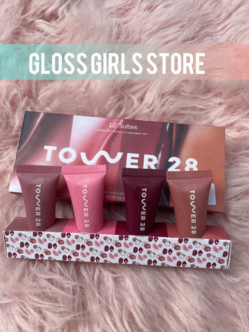 TOWER 28 LIP SOFTIE TINTED LIP TREATMENT SET BUNDLE OF 4