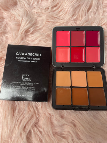 CARLA SECRET CREAMY CONTOUR + BLUSH PALETTE