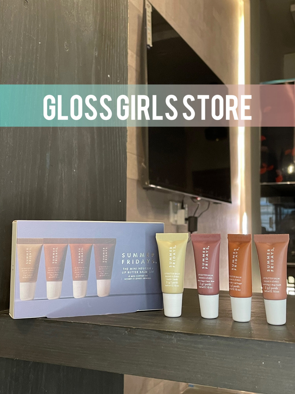 SUMMER FRIDAYS THE MINI NATURALS LIP BUTTER BALM SET OF 4. 5 GRAMS EACH