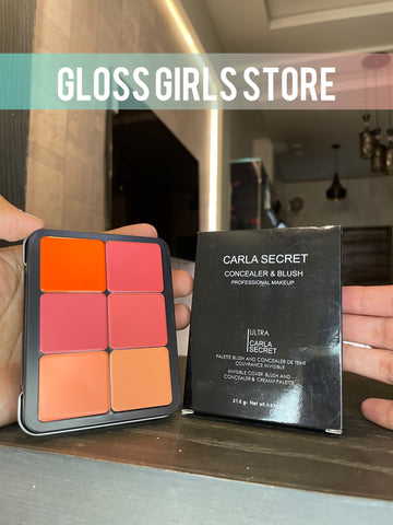 CARLA SECRET CREAMY BLUSH AND CONCEAL PALETTE.