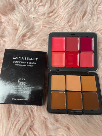 CARLA SECRET CREAMY CONTOUR + BLUSH PALETTE