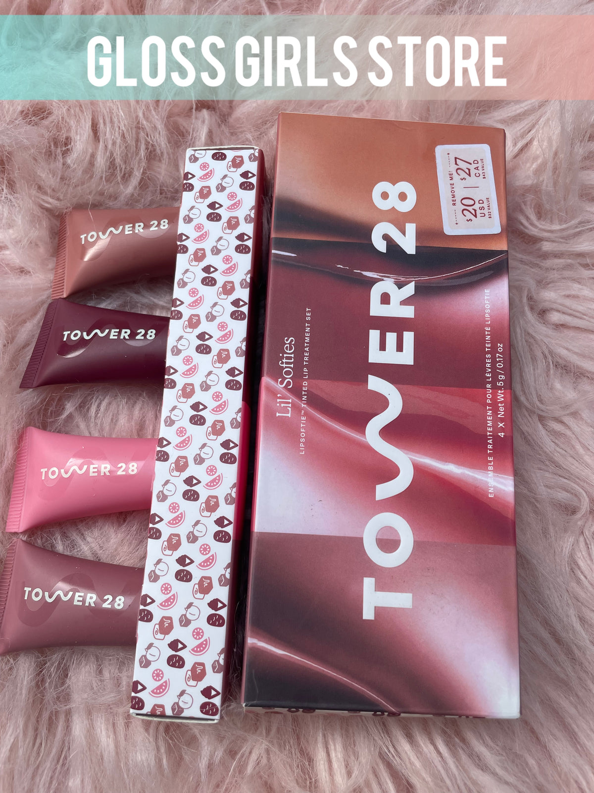 TOWER 28 LIP SOFTIE TINTED LIP TREATMENT SET BUNDLE OF 4