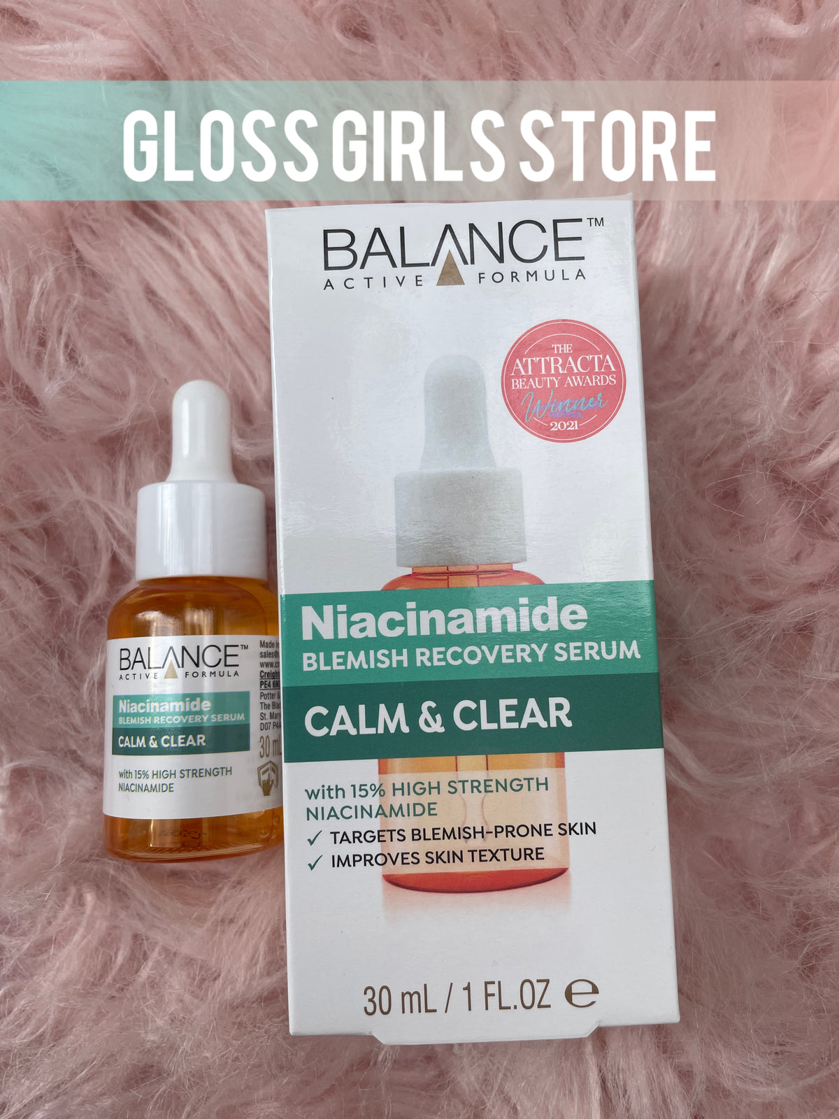 BALANCE ACTIVE FORMULA NIACINAMIDE BLEMISH RECOVERY SERUM. CALM & CLEAR