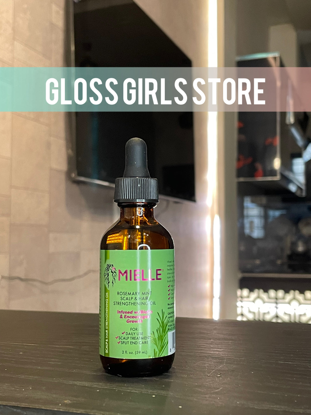 MIELLE ROSEMARY MINT SCALP & HAIR STRENGTHENING OIL 59 ML.